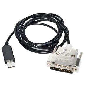 Chip USB-DB25M or RS232 Programming Cable 25-Pin Metal Case(DB9F-DB25M,3 mins)