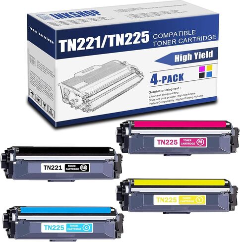 خرطوشة حبر سوداء عالية الإنتاجية متوافقة مع TN225 متوافقة مع TN-225 لحبر Brother TN-225 HL-3140CW HL-3150CDN MFC-9130CW MFC-9140CDN DCP-9015CDW. (عبوتان) in Saudi Arabia