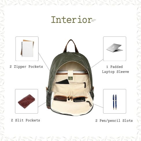 TSD Urban Canvas Backpack,Durable Hiking Lightweighted Casual Daypack Backpacks,Sturdy Travel Backpack Perfect for Work and Travel(ArmyGreen) in Saudi Arabia