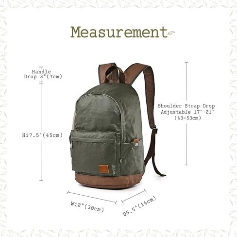 TSD Urban Canvas Backpack,Durable Hiking Lightweighted Casual Daypack Backpacks,Sturdy Travel Backpack Perfect for Work and Travel(ArmyGreen) in Saudi Arabia