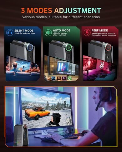 ACEMAGICIAN Mini PC, AMD Ryzen 9 6900HX(up to 4.9 GHz), 32GB DDR4 1TB NVME SSD Mini Tower PC, AMD Radeon 680M Mini Desktop Computer Support BT5.2/RGB Lights/HDMI/Type-C/Wifi6 in Saudi Arabia