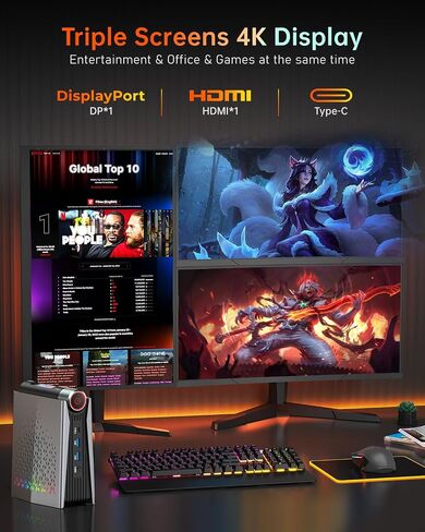 ACEMAGICIAN Mini PC, AMD Ryzen 9 6900HX(up to 4.9 GHz), 32GB DDR4 1TB NVME SSD Mini Tower PC, AMD Radeon 680M Mini Desktop Computer Support BT5.2/RGB Lights/HDMI/Type-C/Wifi6 in Saudi Arabia