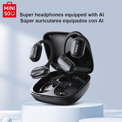 MINISO MS162 Translation Earbuds Real Time OWS Open Ear AI Translator Earbuds Wireless Bluetooth Earphones Support 150 Languages Translator Earbuds Bluetooth Translation for iOS & Android in Saudi Arabia