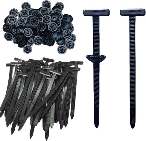 100PCS Nylon Universal Cable Tie Buckle, Heavy Duty Self-Locking Nylon Zip Ties Holder, Cable Tie Buckle Zip Tie, Zipper Clips, Multipurpose Plastic Cable Ties Tool for Car Daily Repair Quick Fix in Saudi Arabia
