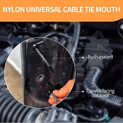 100PCS Nylon Universal Cable Tie Buckle, Heavy Duty Self-Locking Nylon Zip Ties Holder, Cable Tie Buckle Zip Tie, Zipper Clips, Multipurpose Plastic Cable Ties Tool for Car Daily Repair Quick Fix in Saudi Arabia