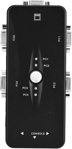 2 Port KVM Switcher, VGA Manual Switch Box, Video Sharing Adapter 1920X1440, Support Games, Plug and Play, with Mouse, for DOS, (4 People) in Saudi Arabia