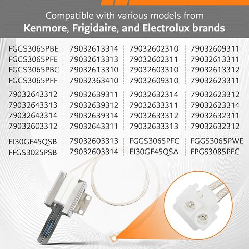 139013700 Oven Bake Igniter ، يحل محل 3016039 AP5805208 PS8770164 EAP8770164 ، متوافق مع علامة Kenmore Frigidaire Electrolux ، مقابل 79040302410 FFGS3025PSA ECT. نماذج أخرى ، ضمان سنة واحدة in Kuwait