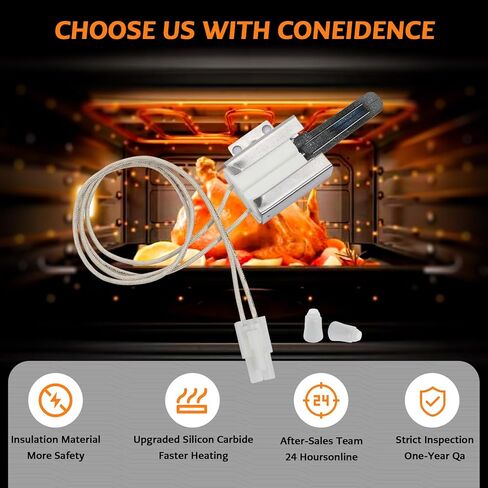 139013700 Oven Bake Igniter ، يحل محل 3016039 AP5805208 PS8770164 EAP8770164 ، متوافق مع علامة Kenmore Frigidaire Electrolux ، مقابل 79040302410 FFGS3025PSA ECT. نماذج أخرى ، ضمان سنة واحدة in Kuwait
