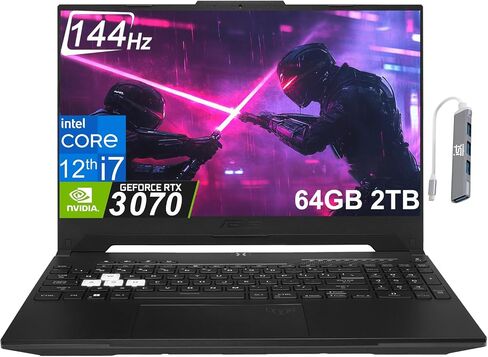 كمبيوتر محمول للألعاب ASUS TUF Gaming A15، شاشة 15.6 بوصة FHD 144 هرتز، شاشة 100% sRGB، GeForce RTX 4050، AMD Ryzen 7 7435HS، 16 جيجابايت DDR5، 512 جيجابايت PCIe SSD، Wi-Fi 6، Windows 11، FA507NUR-AS73 in Kuwait
