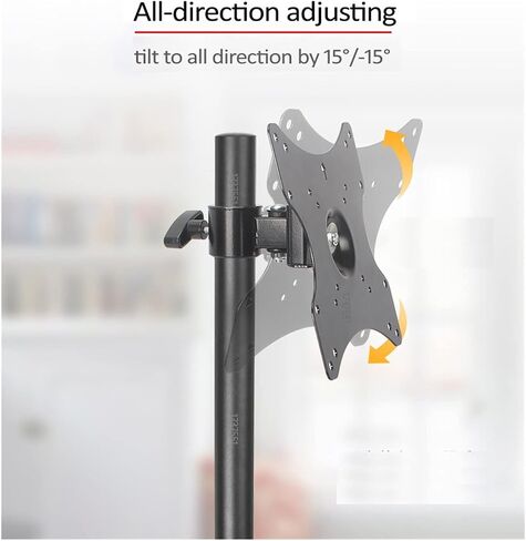 FNJTDVWS 600mm DL-T600-160 سطح المكتب حامل كامل الحركة 360 درجة حامل الفولاذ 10 "-32" حمولة قاعدة الذراع Mount Base Clamp 20 كجم (مع قاعدة المشبك) in Kuwait