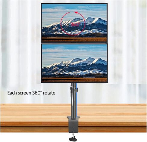 FNJTDVWS 600mm DL-T600-160 سطح المكتب حامل كامل الحركة 360 درجة حامل الفولاذ 10 "-32" حمولة قاعدة الذراع Mount Base Clamp 20 كجم (مع قاعدة المشبك) in Kuwait