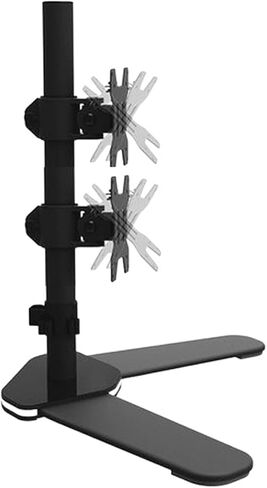 DL-M063 Full Motion Big Base Steel Tilt Up Down Rotate 360 Dual Monitor Desk Bracket Double Screen Desktop Support(Big Base) in Saudi Arabia