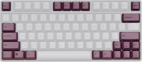 Topre RC1 Dye Sub PBT Keycap Set (معدلات النص Dark Mauve) in Kuwait