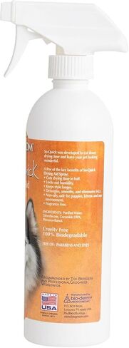 Bio-Groom So Quick Dry Dog Spray – Detangler Spray for Dogs & Cats, Shortens Drying Time, Unscented, Cruelty-Free, Made in USA, Dog Grooming Products – 16 fl oz 1-Pack in Saudi Arabia