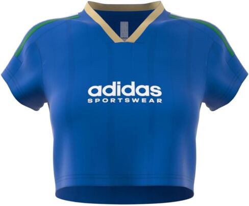 adidas Women's Tiro Nations Pack Crop Jersey, White/Light Blue/Black, XX-Small in Saudi Arabia