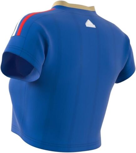 adidas Women's Tiro Nations Pack Crop Jersey, White/Light Blue/Black, XX-Small in Saudi Arabia