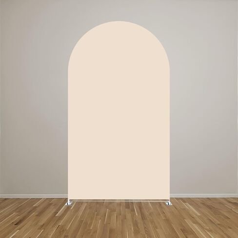 Beige Cielito Lindo Arch Backdrop Cover Cover Mexican Fiesta Fiesta Wedding Birthday Decorations Arch Spandex يغطي حفلات استحمام الطفل المعمدانية (4 × 7.2 قدمًا ، G-3738) in Kuwait
