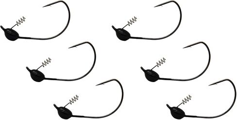 Alichino 6PCS Tungsten Shaky Head Jig,Tungsten Jig Head for Bass Fishing in Kuwait