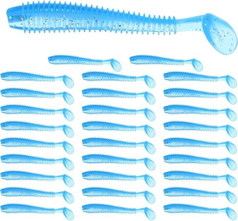 سحر الصيد الناعم - طعم سباحة ذيل مجداف للباس ، سمك السلمون المرقط في المياه المالحة والمياه العذبة - مزورة مع خطاف - بلاستيك ABS متين in Kuwait