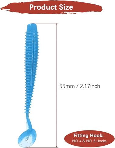 سحر الصيد الناعم - طعم سباحة ذيل مجداف للباس ، سمك السلمون المرقط في المياه المالحة والمياه العذبة - مزورة مع خطاف - بلاستيك ABS متين in Kuwait