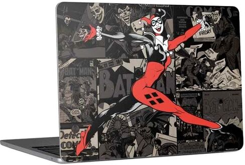 Skinit Decal Laptop Skin Compatible with MacBook Air 13in M4 (2025) - Officially Licensed DC Comics Harley Quinn Vintage Action Pose Pattern Design in Saudi Arabia