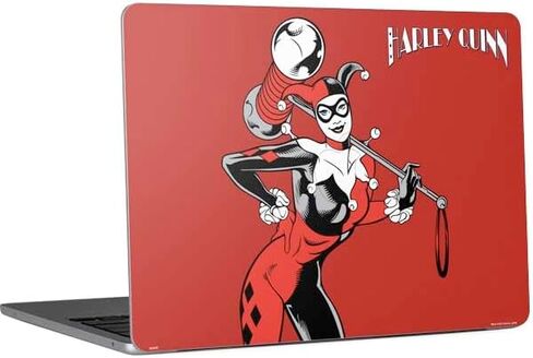 Skinit Decal Laptop Skin Compatible with MacBook Air 13in M4 (2025) - Officially Licensed DC Comics Harley Quinn Vintage Action Pose Pattern Design in Saudi Arabia
