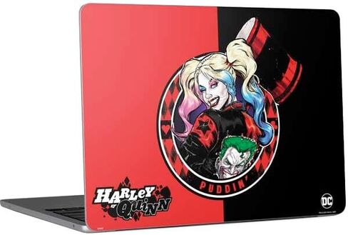 Skinit Decal Laptop Skin Compatible with MacBook Air 13in M4 (2025) - Officially Licensed DC Comics Harley Quinn Vintage Action Pose Pattern Design in Saudi Arabia