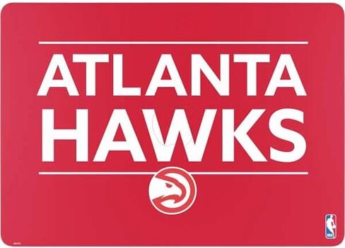 Skinit Skinit Lastop Skin Concerviped مع MacBook Air 13in M4 (2025) - NBA Atlanta Hawks مرخص رسميًا - التصميم الأسود in Kuwait
