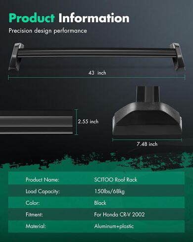 SCITOO fit for 2003 2004 2005 2006 2007 2008 2009 2010 2011 for Honda Element 1 pcs Roof Rack Bar End Cover Replacement in Saudi Arabia