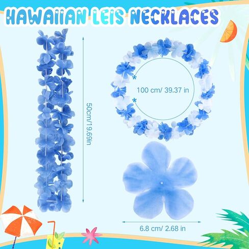 500 Pieces Hawaiian Leis Bulk Luau Leis Necklace Hawaiian Theme Flower Leis Tropical Floral Necklace for Kids Adults Luau Themed Holiday Wedding Beach Birthday Party Supplies Decor Multi Color in Kuwait
