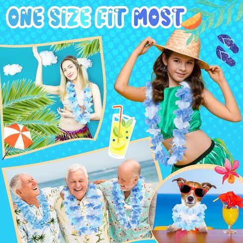 500 Pieces Hawaiian Leis Bulk Luau Leis Necklace Hawaiian Theme Flower Leis Tropical Floral Necklace for Kids Adults Luau Themed Holiday Wedding Beach Birthday Party Supplies Decor Multi Color in Kuwait