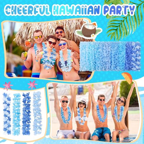 500 Pieces Hawaiian Leis Bulk Luau Leis Necklace Hawaiian Theme Flower Leis Tropical Floral Necklace for Kids Adults Luau Themed Holiday Wedding Beach Birthday Party Supplies Decor Multi Color in Kuwait