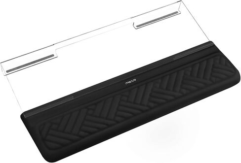 MOSISO Wrist Rest for Keyboard and Computer Keyboard Stand Set, Ergonomic Wrist Rest Pad, Woven Stripes Non-Slip Arm Rest Cushion, Easy Typing Working Acrylic Clear Holder for Office Home, Black in Saudi Arabia