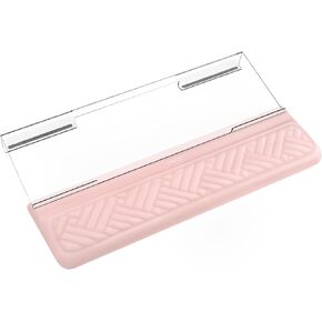 MOSISO Wrist Rest for Keyboard and Computer Keyboard Stand Set, Ergonomic Wrist Rest Pad, Woven Stripes Non-Slip Arm Rest Cushion, Easy Typing Working Acrylic Clear Holder for Office Home, Black