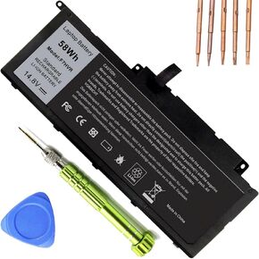 F7HVR Battery 58WH for Dell Inspiron 15 7537 for Dell Insprion 17 7737 Series 14-7437 17-7737 17HR-1728T 062VNH G4YJM T2T3J 14.8V Replaceable