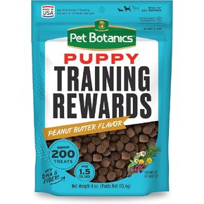 نباتات الحيوانات الأليفة، 4 أوقية. Pouch Training Rewards Puppy Bites طرية ومطاطية، بنكهة زبدة الفول السوداني، مع 200 قطعة حلوى لكل كيس، اختيار أفضل المدربين