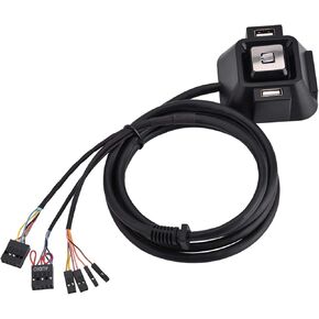 JTLB Desktop PC Case Switch USB Ports Power Reset Audio Microphone Port for Internet Cafes Families