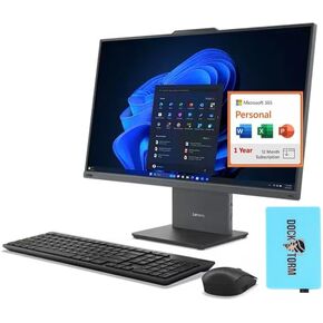 Lenovo ThinkCentre Neo 50a Gen 5 Business All-in-One 27" Touchscreen FHD Display (Intel i7-13620H, 64GB DDR5, 8TB PCIe SSD, Intel UHD, Win 11 Home) w/MS 365 Personal, DKZ USB Port Expander