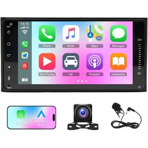 Android 13 Double Din Car Radio for Toyota Tacoma 1998 1999 2000 2001 2002 2003 2004,7 inch Touchscreen Car Stereo CarPlay & Android Auto,GPS Bluetooth WiFi FM/RDS Mirror Link Backup Camera SWC,4+64G