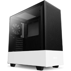 NZXT H510 - Compact ATX Mid-Tower PC Gaming Case - Front I/O USB Type-C Port - Tempered Glass Side Panel - Cable Management System - Water-Cooling Ready - Steel Construction - White/Black