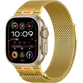 BXUXOHS Milanese Loop- Compatible with Apple Watch Ultra 2 Band for Men 49mm 46mm 45mm 44mm 42mm 41mm 40mm 38mm,Magnetic Mesh Metal Strap Wristband for iWatch SE Series 10/9/8/7/6/5/4/3 Ultra2/Ultra