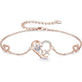 MEDWISE Anchor Anklet Bracelets Nautical Bracelets 925 Sterling Silver Anchor Jewelry Nautical Adjustable Bracelets Navy Wife Jewelry Gifts for Women Girls Daughter in Saudi Arabia