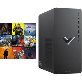 HP Victus Gaming Desktop PC (Runs 100,000+ Games), AMD 8-Core Ryzen 7 5700G, AMD Radeon RX6400 (with 4GB GDDR6, AMD RDNA 2), 32GB RAM, 1TB SSD, Windows 11