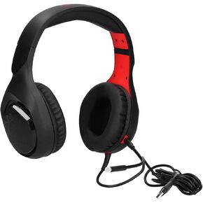 Games Headphones, Games on The EarAdjustable Professional Headphones with Flexible Microphone LED Light for Laptop (with 3.5mm Plug)