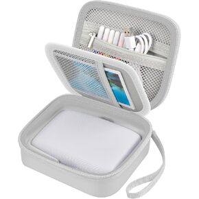 casmilee Instant Photo Printer Case for Fujifilm for Instax Mini Link 3 Smartphone Printer, Portable Printer Storage, Mesh Pocket for Mini Instant Camera Film and Cable Accessories- Grey (Box Only)