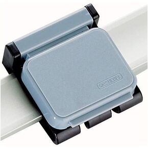 Magnetic Clip V, Automatic Magnetic Snap-Shut System, Adjustable, 36 x 40 x 11 mm, Grey, 10 Pieces
