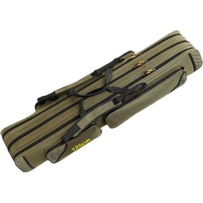 UNISTRENGH 3 Layers Portable Folding Fishing Rod Carrier Reel Case Bags Fish Pole Tools Storage Bag Case Pro Gear Tackle for Shoulders,Handles (3 layers/125cm-49.2inch)