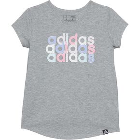adidas girls Short Sleeve Cotton Scoop Neck Tee T-shirt T Shirt, Clear Mint, Medium Plus in Kuwait