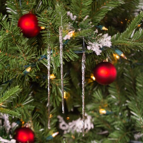 Kurt Adler B1813 6-Piece Glass Twist Icicle Ornaments, 7.5-Inch in Saudi Arabia