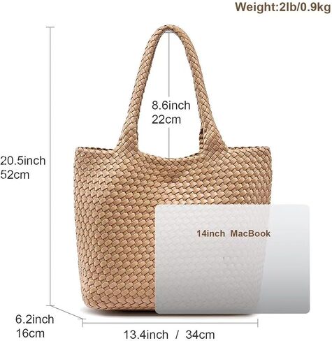 MELOLILA Woven Leather Handbags Large Woven Tote Bag for Women Fashion Woven Purse Vegan Leather Tote in Kuwait
